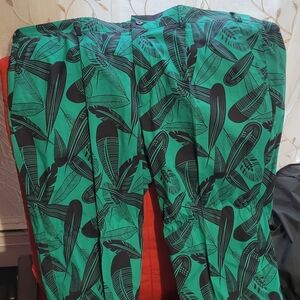 Versace Teal and Black Tropical Print Shirt